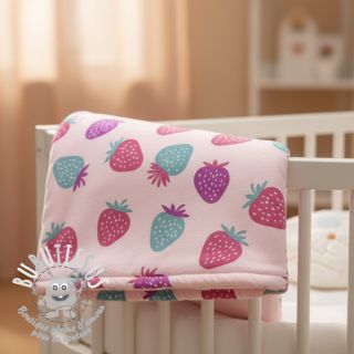 Sweat envers minkee JOGGING Strawberries pink