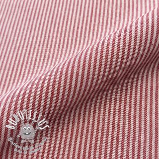 Tissu déco DOBBY Colored stripe cherry