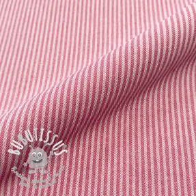Tissu déco DOBBY Colored stripe fuchsia