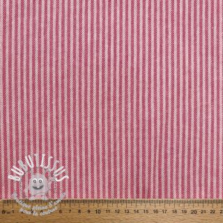 Tissu déco DOBBY Colored stripe fuchsia