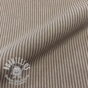 Tissu déco DOBBY Colored stripe coffee