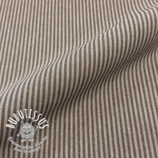 Tissu déco DOBBY Colored stripe coffee