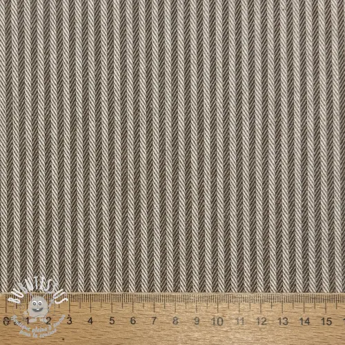 Tissu déco DOBBY Colored stripe coffee