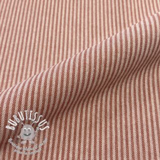 Tissu déco DOBBY Colored stripe dark orange