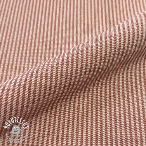 Tissu déco DOBBY Colored stripe dark orange