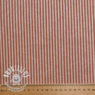 Tissu déco DOBBY Colored stripe dark orange
