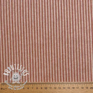 Tissu déco DOBBY Colored stripe dark orange