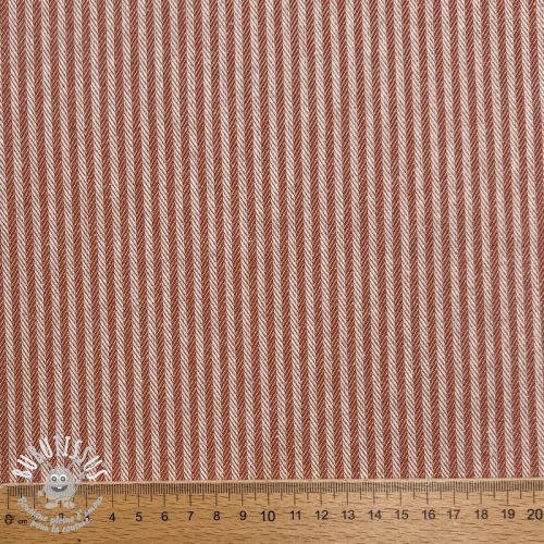 Tissu déco DOBBY Colored stripe dark orange