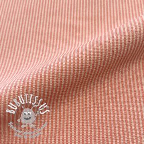 Tissu déco DOBBY Colored stripe coral