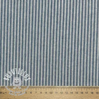Tissu déco DOBBY Colored stripe blue