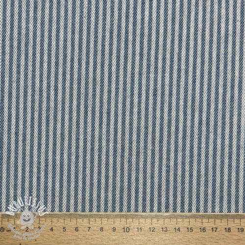 Tissu déco DOBBY Colored stripe blue
