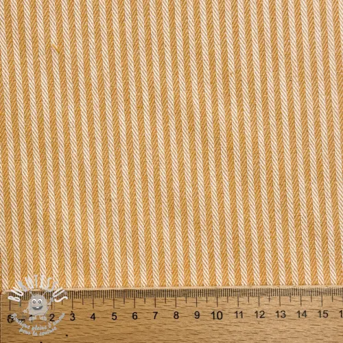 Tissu déco DOBBY Colored stripe ochre