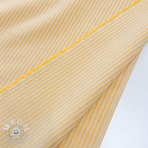 Tissu déco DOBBY Colored stripe warm yellow