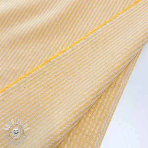 Tissu déco DOBBY Colored stripe warm yellow