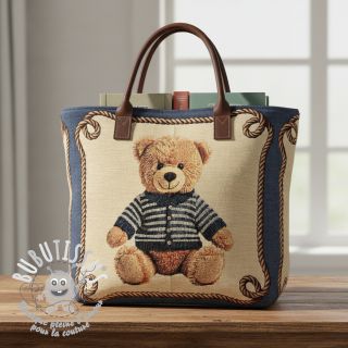 Tissu déco GOBELIN PREMIUM Teddy Bear Nautic PANEL