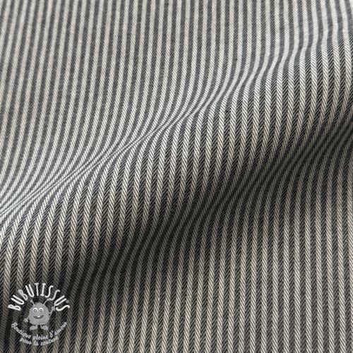 Tissu déco DOBBY Colored stripe graphite