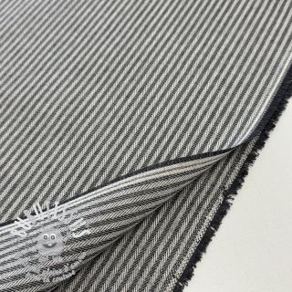 Tissu déco DOBBY Colored stripe graphite