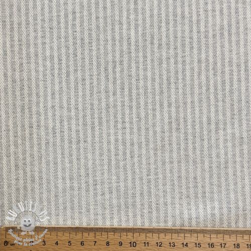 Tissu déco DOBBY Colored stripe light grey