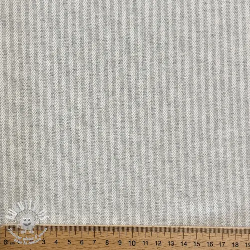 Tissu déco DOBBY Colored stripe light grey