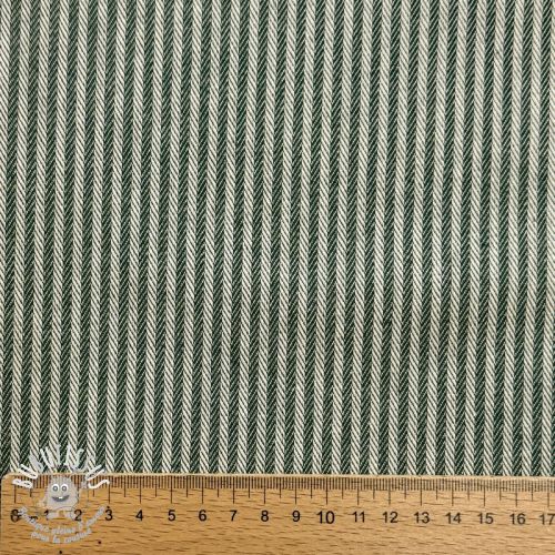 Tissu déco DOBBY Colored stripe bottle green
