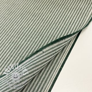 Tissu déco DOBBY Colored stripe bottle green