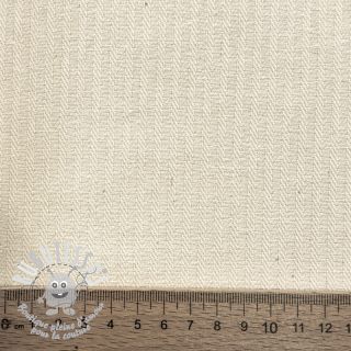 Tissu déco DOBBY Colored stripe naturel