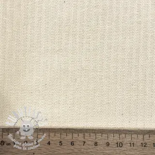 Tissu déco DOBBY Colored stripe naturel