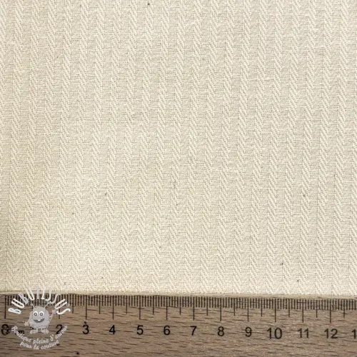 Tissu déco DOBBY Colored stripe naturel