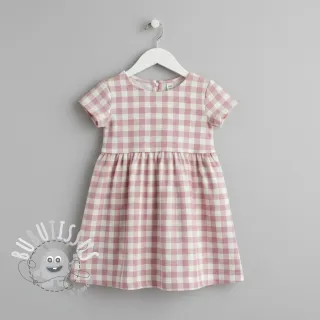 Tissu coton FLANNEL BIG Check light pink