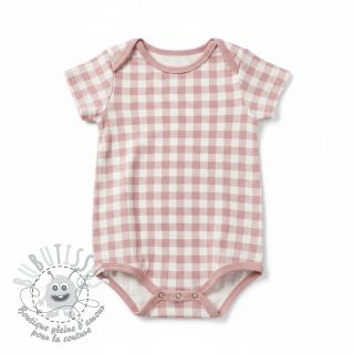 Tissu coton FLANNEL BIG Check light pink