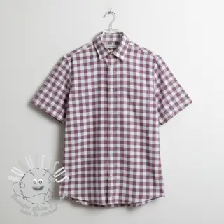 Tissu coton FLANNEL BIG Check mauve