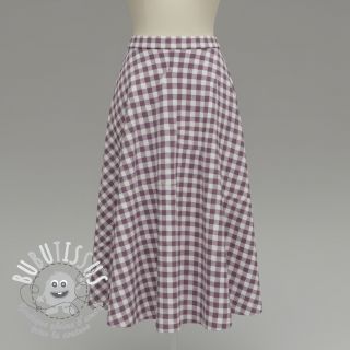 Tissu coton FLANNEL BIG Check mauve