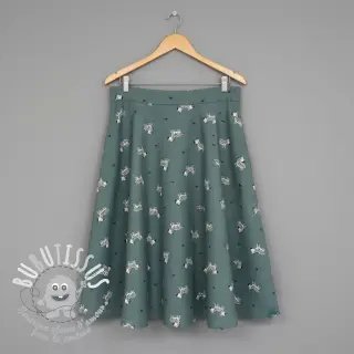 Tissu coton FLANNEL Zebras green
