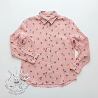 Tissu coton FLANNEL Flowers light pink