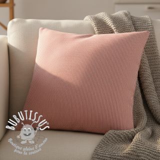 Tissu déco DOBBY Colored stripe poppy red