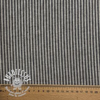 Tissu déco DOBBY Colored stripe black