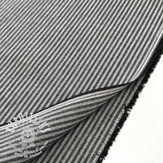 Tissu déco DOBBY Colored stripe black