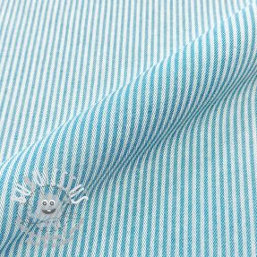 Tissu déco DOBBY Colored stripe turquoise