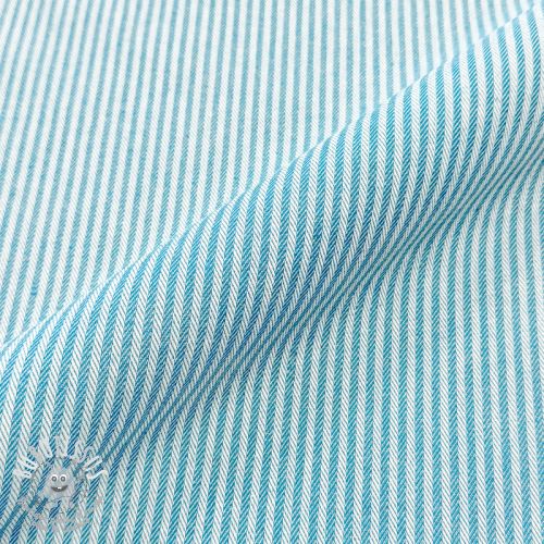 Tissu déco DOBBY Colored stripe turquoise