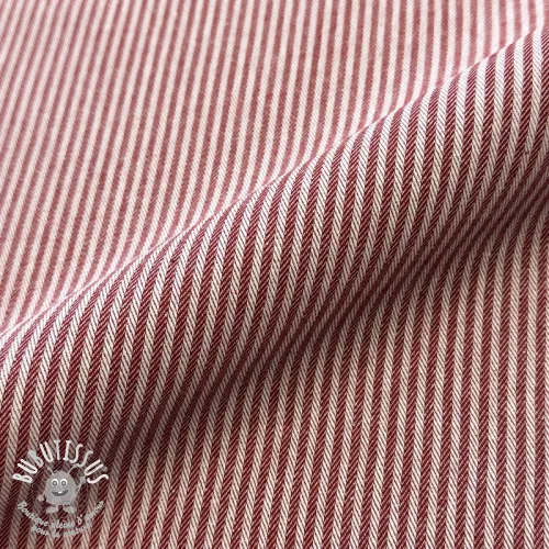 Tissu déco DOBBY Colored stripe burgundy