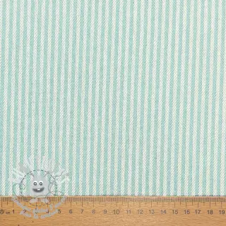 Tissu déco DOBBY Colored stripe mint
