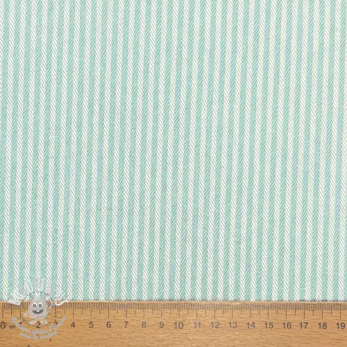 Tissu déco DOBBY Colored stripe mint