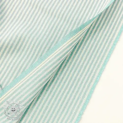 Tissu déco DOBBY Colored stripe mint