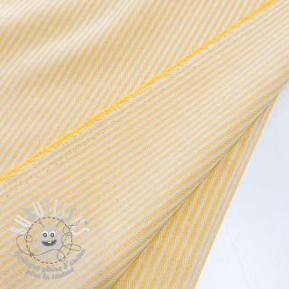Tissu déco DOBBY Colored stripe pastel yellow
