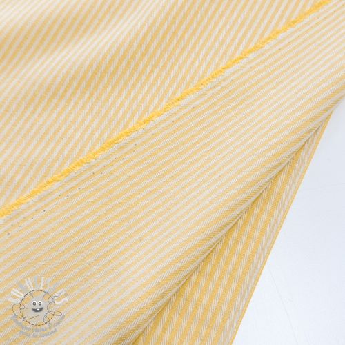 Tissu déco DOBBY Colored stripe pastel yellow