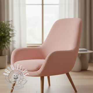 Tissu déco DOBBY Colored stripe light pink