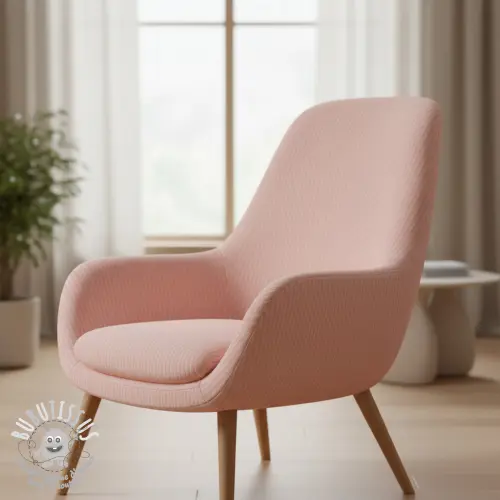 Tissu déco DOBBY Colored stripe light pink