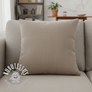 Tissu déco DOBBY Colored stripe coffee