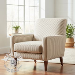 Tissu déco DOBBY Colored stripe sand