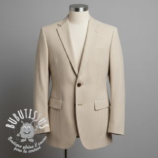 Tissu déco DOBBY Colored stripe sand